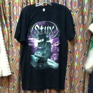 Vintage Styx World Tour Band T-Shirt Sz Large